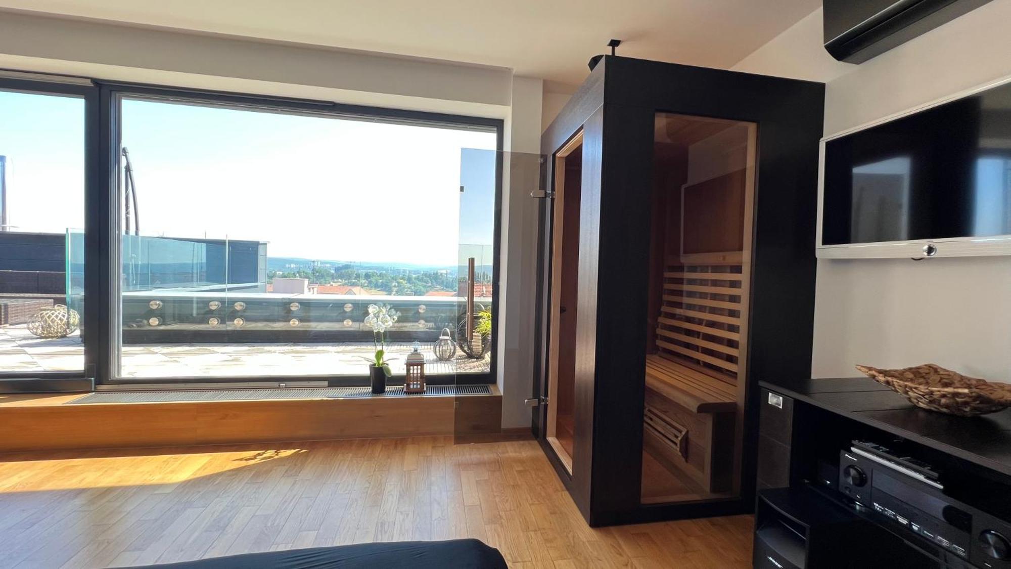 Apartman Se Saunou A Terasou S Vyhledem Na Brno Zewnętrze zdjęcie