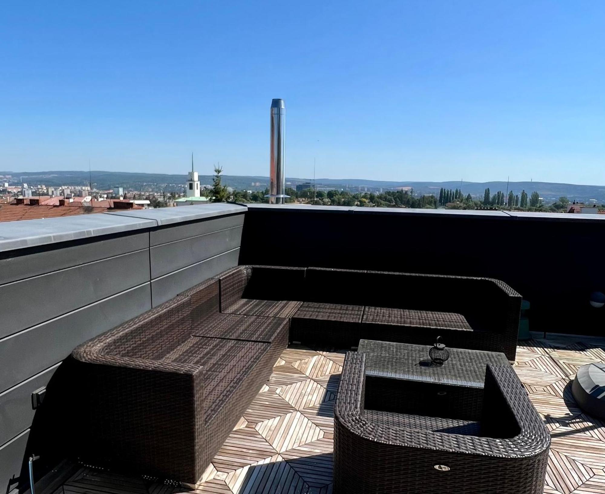Apartman Se Saunou A Terasou S Vyhledem Na Brno Zewnętrze zdjęcie
